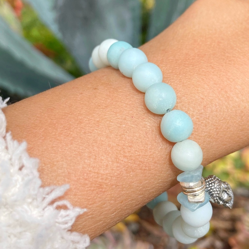 Amazonite Buddha Bracelet - Picture 5 of 7